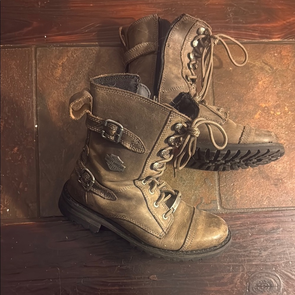 Harley-Davidson Brown Combat Boots